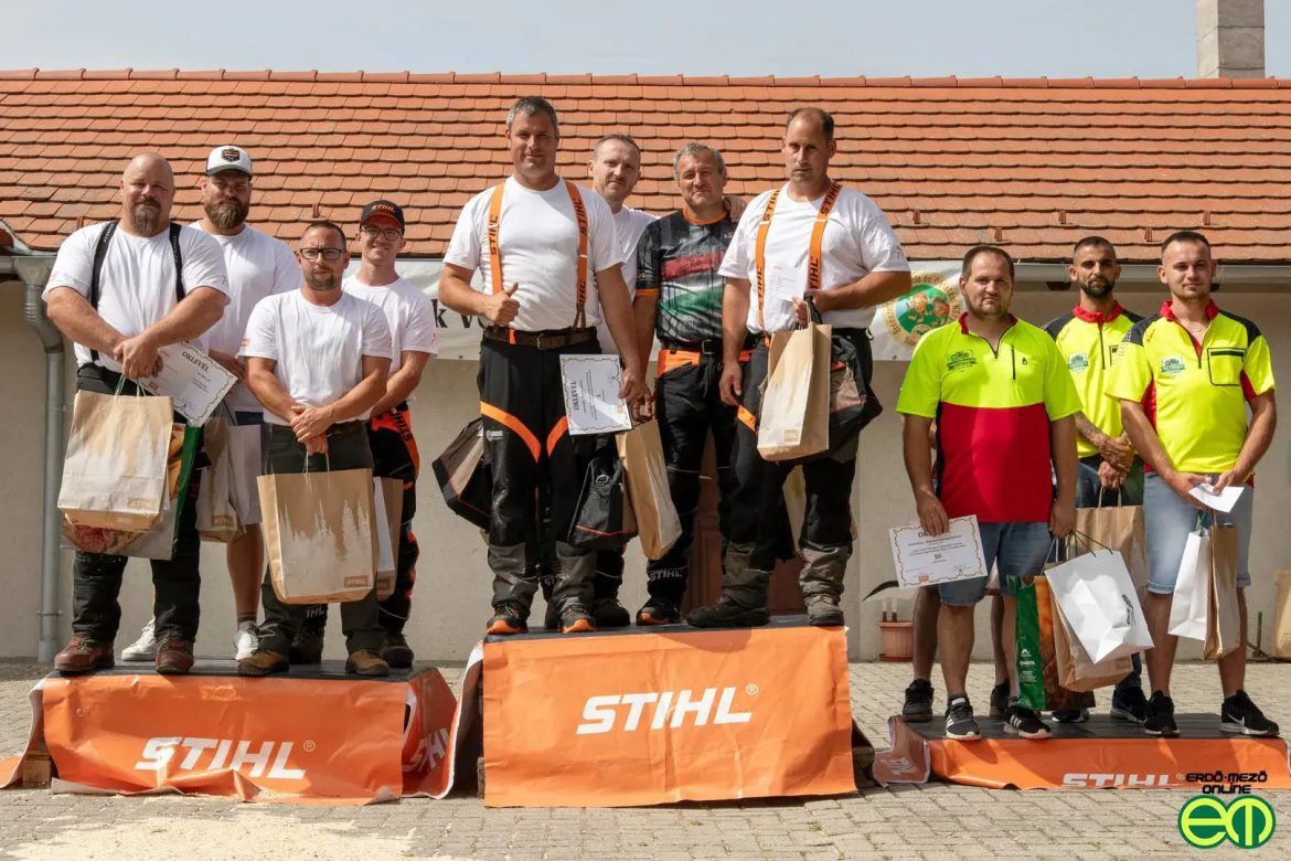 Kép A Mecsekerdő Zrt. csapata a 1. helyen végzett a STIHL Országos Fakitermelő Bajnokság dél-dunántúli fordulóján