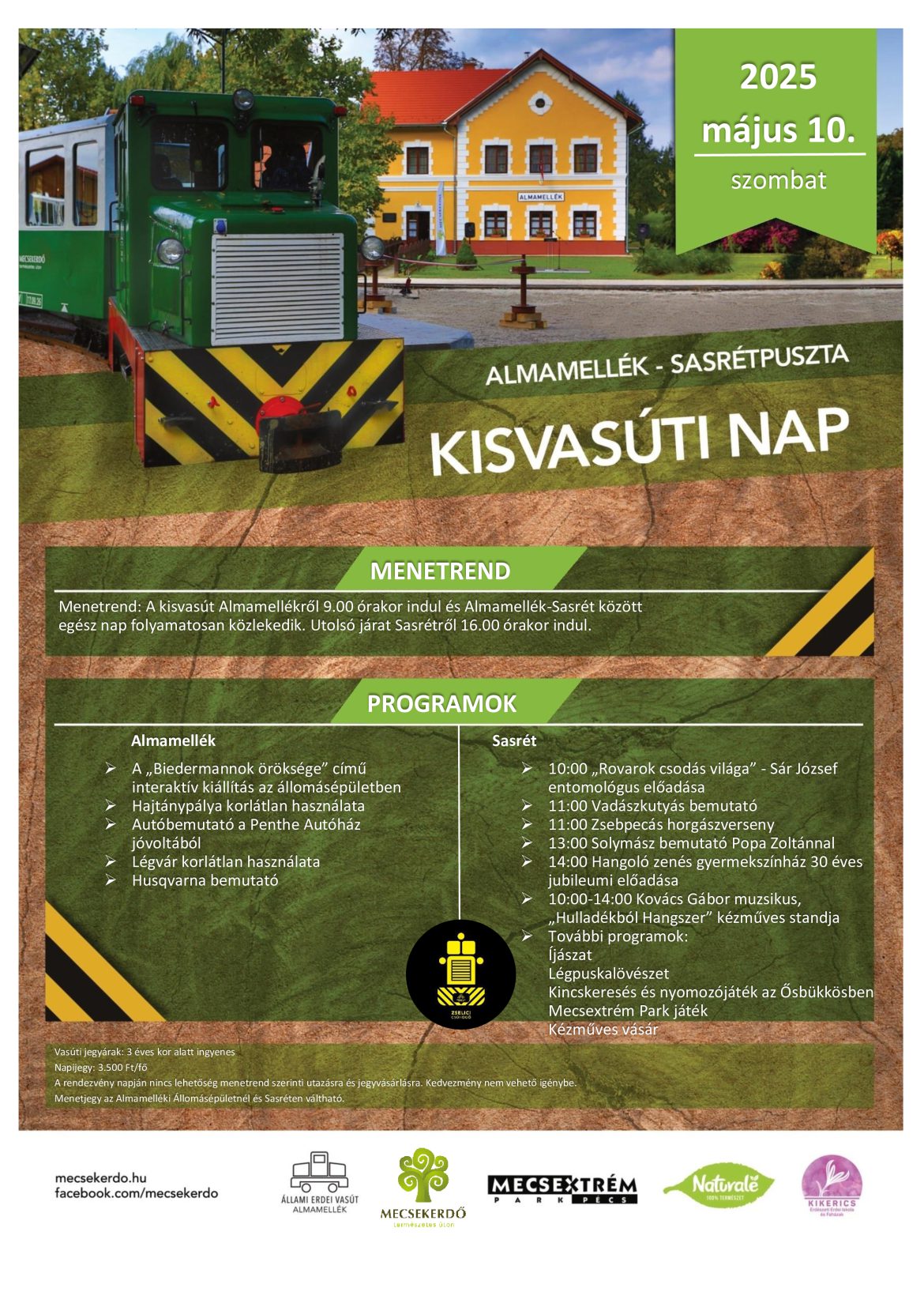 Kisvasúti Nap Almamelléken és Sasréten